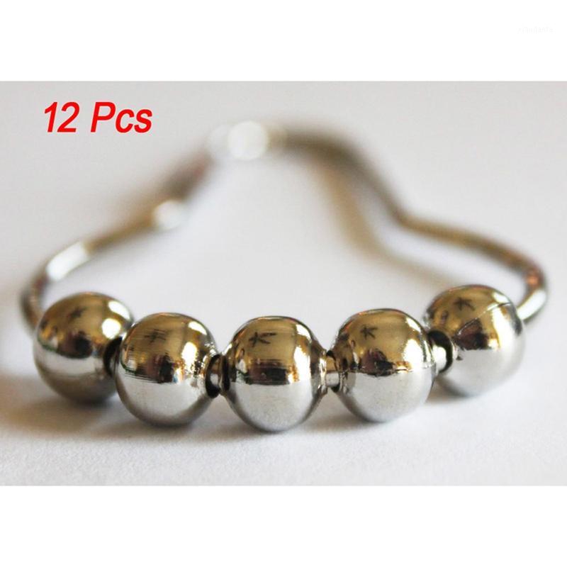 

Polished Chrome Rolling Shower Curtain Rings - Set of 12 Heavy Duty Hooks1