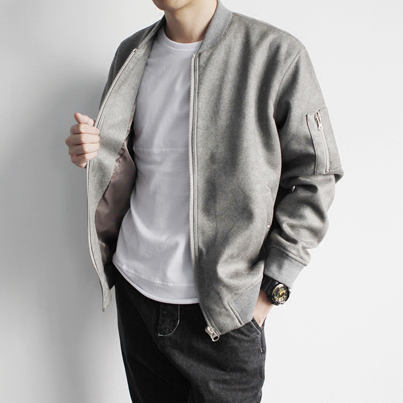 

2021 New Gray Casual Man Slimber Bombers Manly Jacket Spring and Jackets Outwear Fy290 Ial3, Games