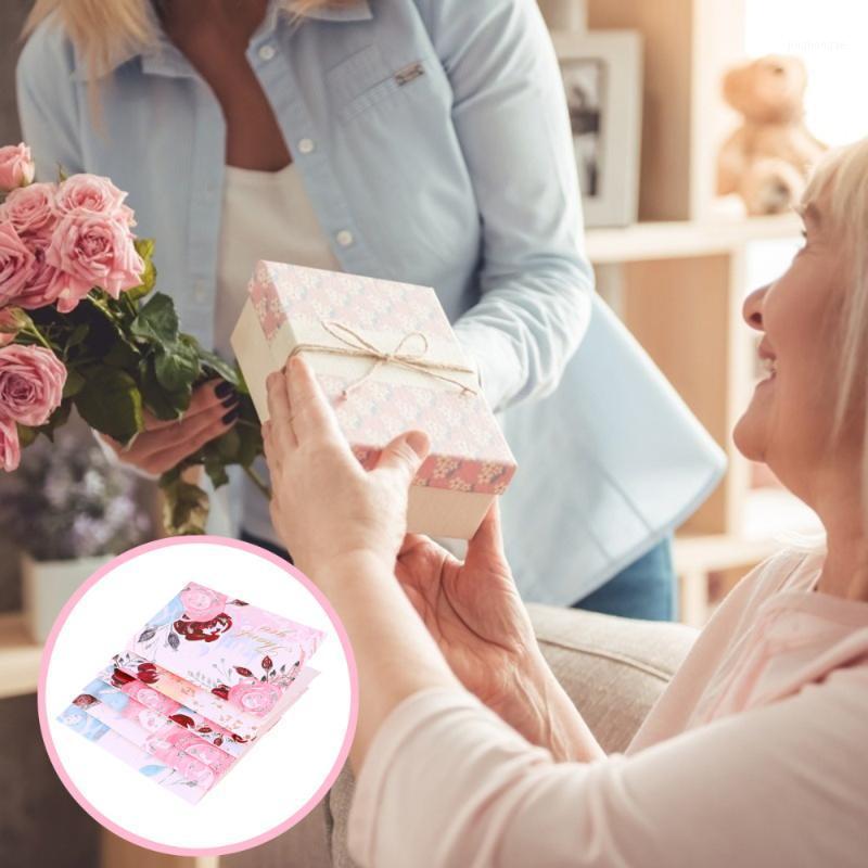 

6 Sets Thank You Cards Graduation Thanking Cards Creative Flowers Design for Friends Teacher Students with Envelop (36pcs1