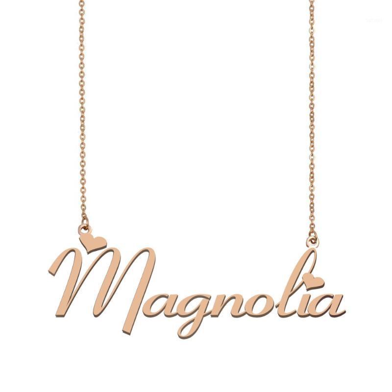 

Magnolia Name Necklace , Custom Name Necklace for Women Girls Best Friends Birthday Wedding Christmas Mother Days Gift1