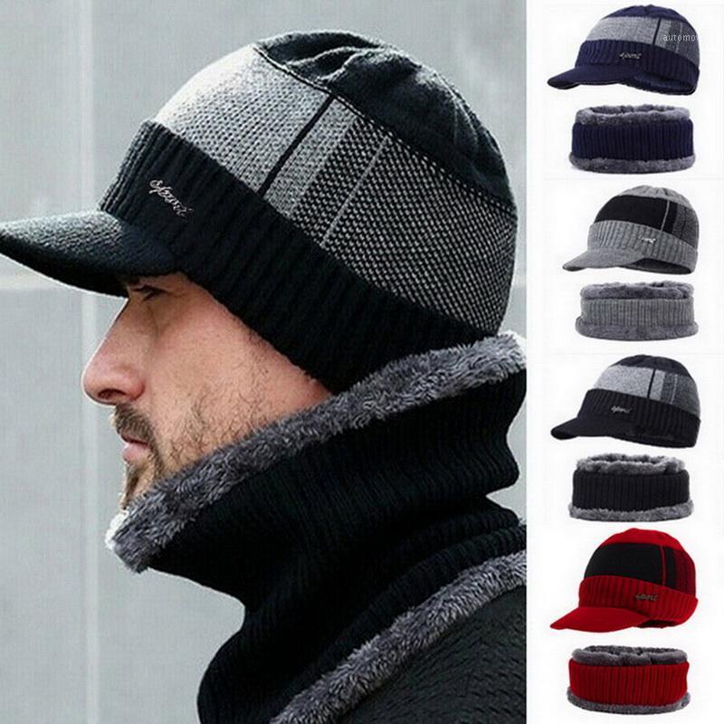 

Winter Hats For Men Skullies Beanie Hat Winter Cap Men Women Wool Scarf Caps Set Balaclava Mask Gorras Bonnet Knitted Hat 20201