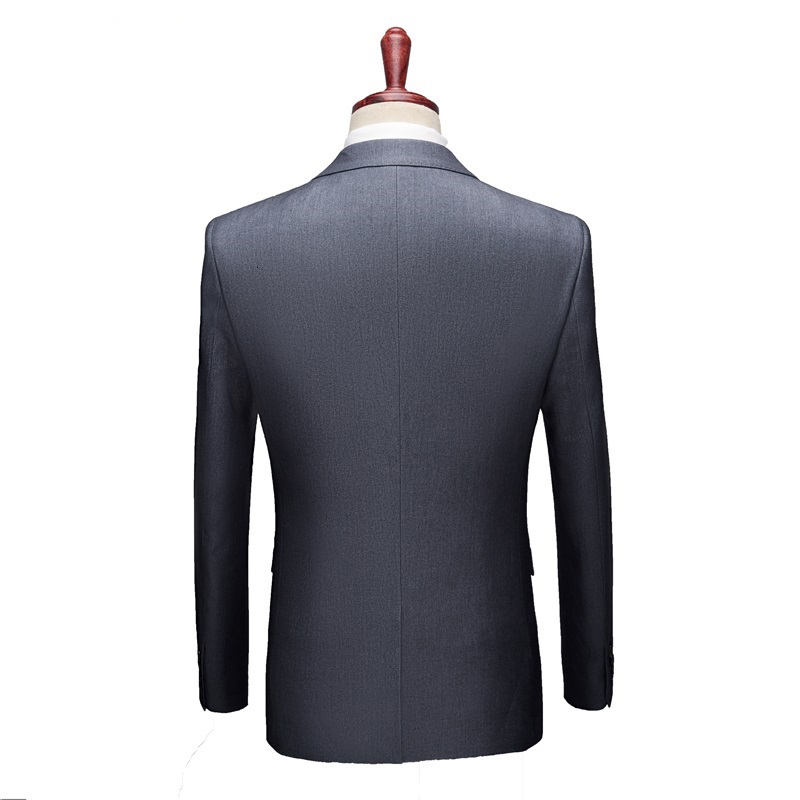 

2021 Male Striped Suits New High-quality Arrival Wedding Men Fine Stylish Adjustment Tuxedo Party Dress 4X8K, Dark grey