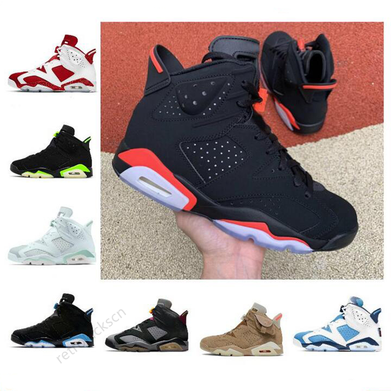 

Jumpman Black Infrared 6 6s Mens Basketball Shoes Bordeaux Gold Hoops Flint Carmine Electric Green Travis British Khaki Tinker Oregon Ducks UNC Trainer Sneaker, # bubble bag