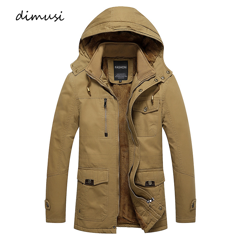 

Winter Men Jackets Casual Man Mid-Long Fleece Warm Windbreaker Hooded Coats Mens Army Tactical Jackets Clothing 5XL, Black