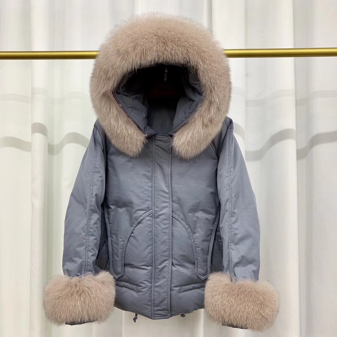 

2021 New Winter Cotton Coat Femalenova with Hoodie Skin Collar Korean Section Fashion Pie to Overcome Casual Loose Solid Jacket 6r 3ygk, Red