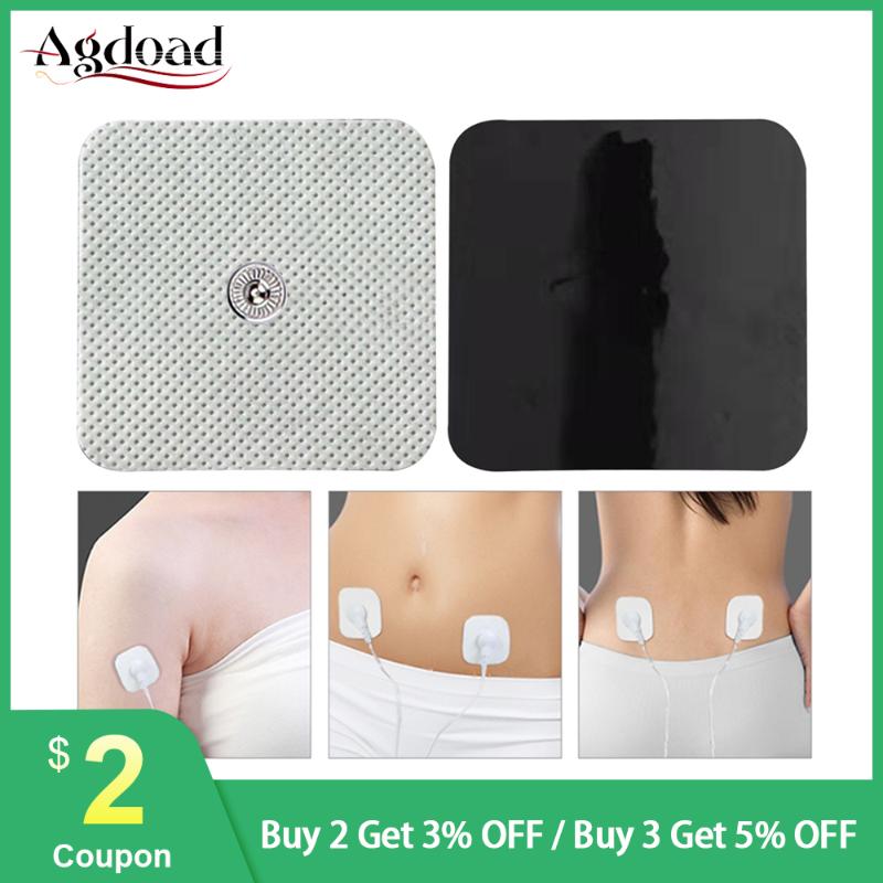 

50pcs Self Adhensive Electrode Pads 3.5mm 4x4cm 5x5cm Replacement Non-women Electrodes Pads for Tens Machine Muscle Stimulator