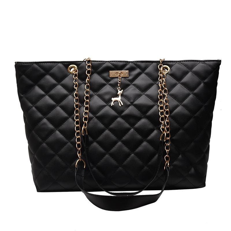 

Women's bag,2021, new-style embroidery line, large-bag, inclined-bag, thick, single-shoulder bag., Black