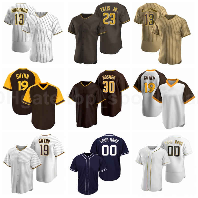 

Baseball Men Women Youth 13 Manny Machado Jersey 23 Fernando Tatis Jr 30 Eric Hosmer 28 Pham 4 Wil Myers Team White Brown