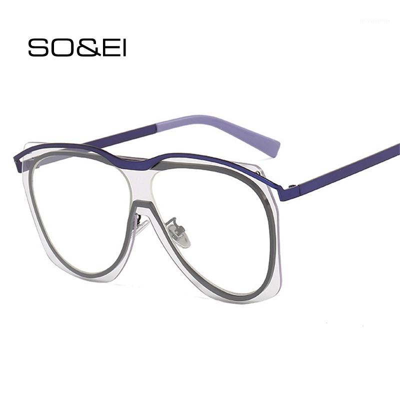 

SO&EI Fashion Oversized One Piece Sunglasses Women Designer Clear Ocean Lens Eyewear Men Windproof Sun Glasses1