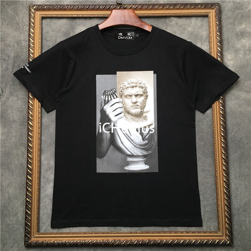 

Men's Short-sleeved T-shirt Ancient Roman Sculpture Pattern Women Shirts|streetwear 2191001592 8rhz, Black