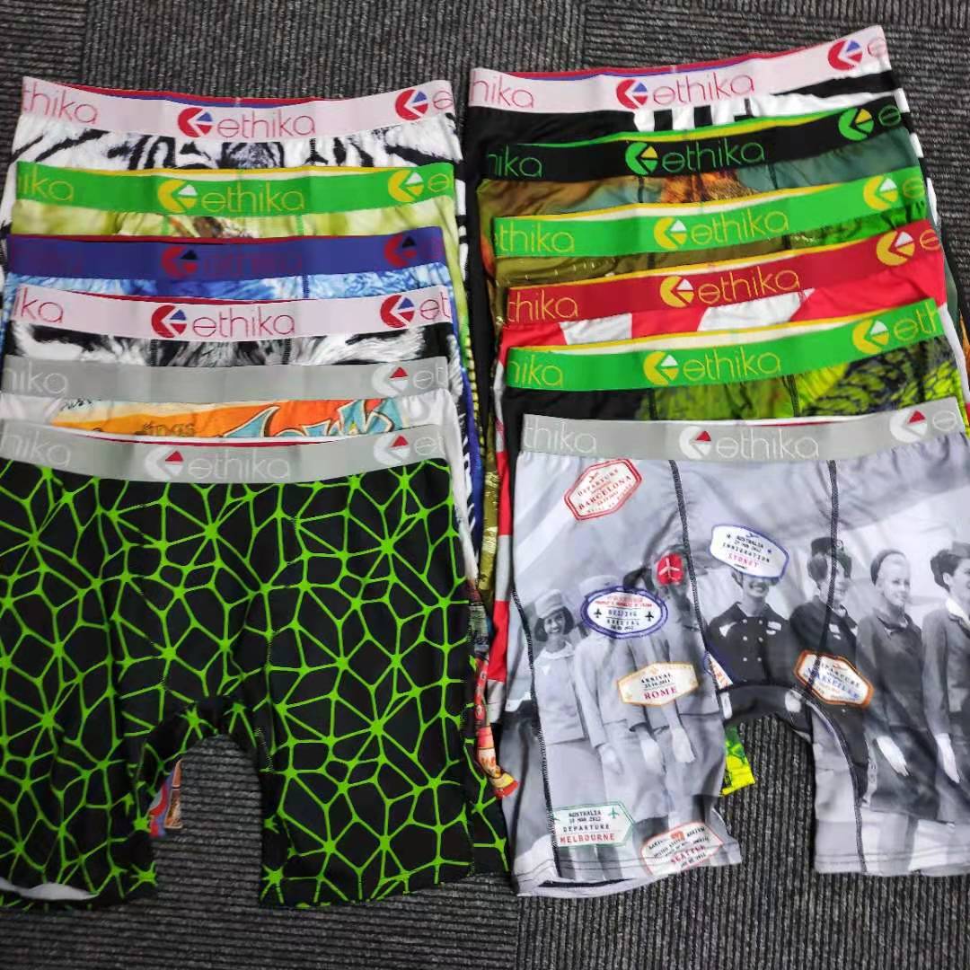 

New listing !Random styles Ethika Men' boxer underwear sports hiphop rock excise underwear skateboard street quick dry free shipping 04
