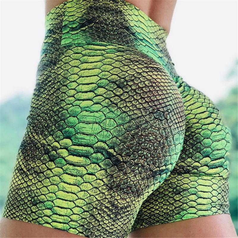 

High-waist Hip Legging Sport Short Printed Exercise Push Up Yoga Shorts Plus size Underpants Running Fitness Yoga Shorts 2020