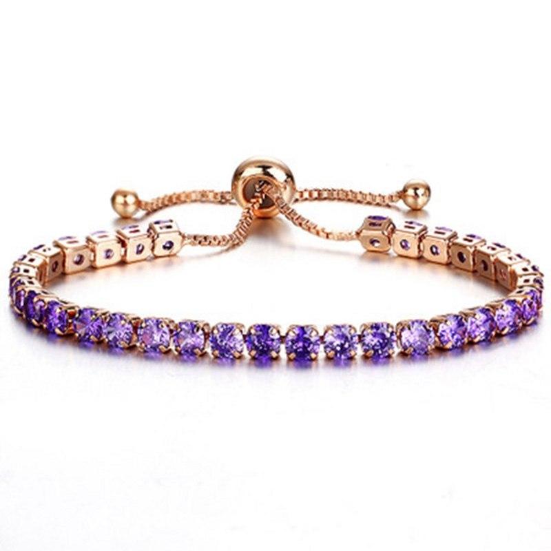 

Fashion Crystal Ladies Bracelet 2021 Light Luxury Luxury micro-inlaid Zircon Bracelet Female Simple Adjustable Hand Jewelry