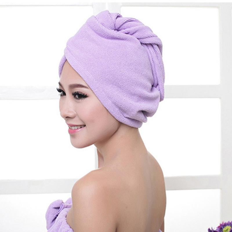 

5 Colors Drying Hair Towel Hair Magic Quick Dry Microfiber Bath Towel Drying Turban Wrap Cap Spa Bathing Hat