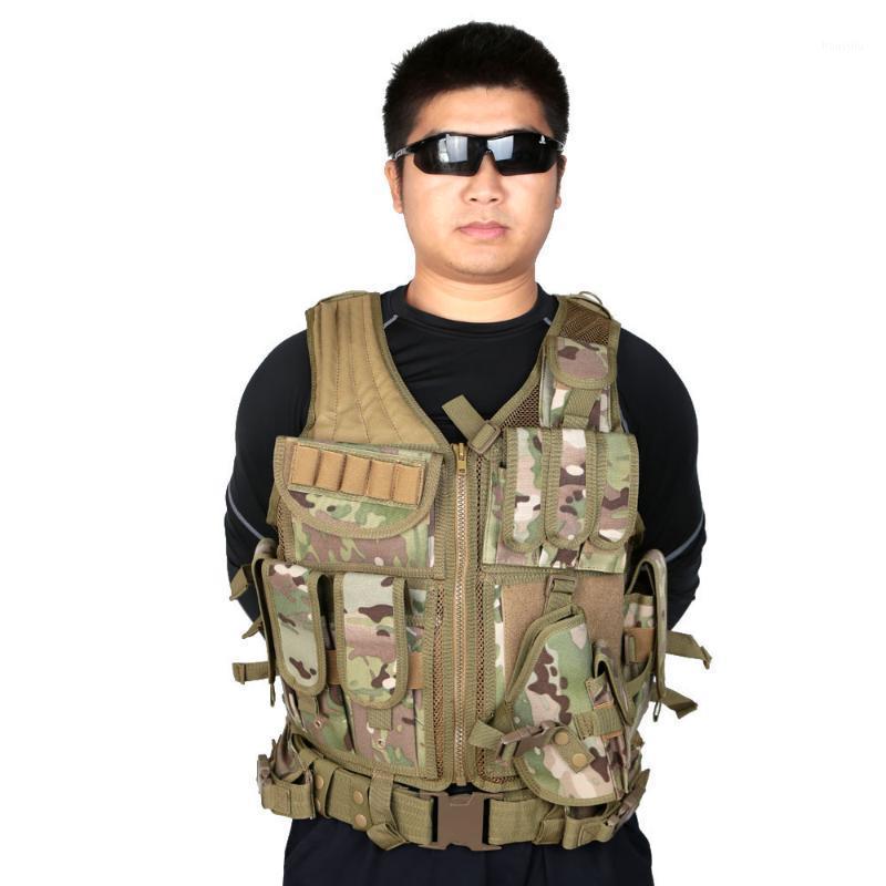 

Lixada Outdoor Tactical Vest Army Polyester War Game Hunting Vest for Camping Hiking Load bearing Jacket1, Green
