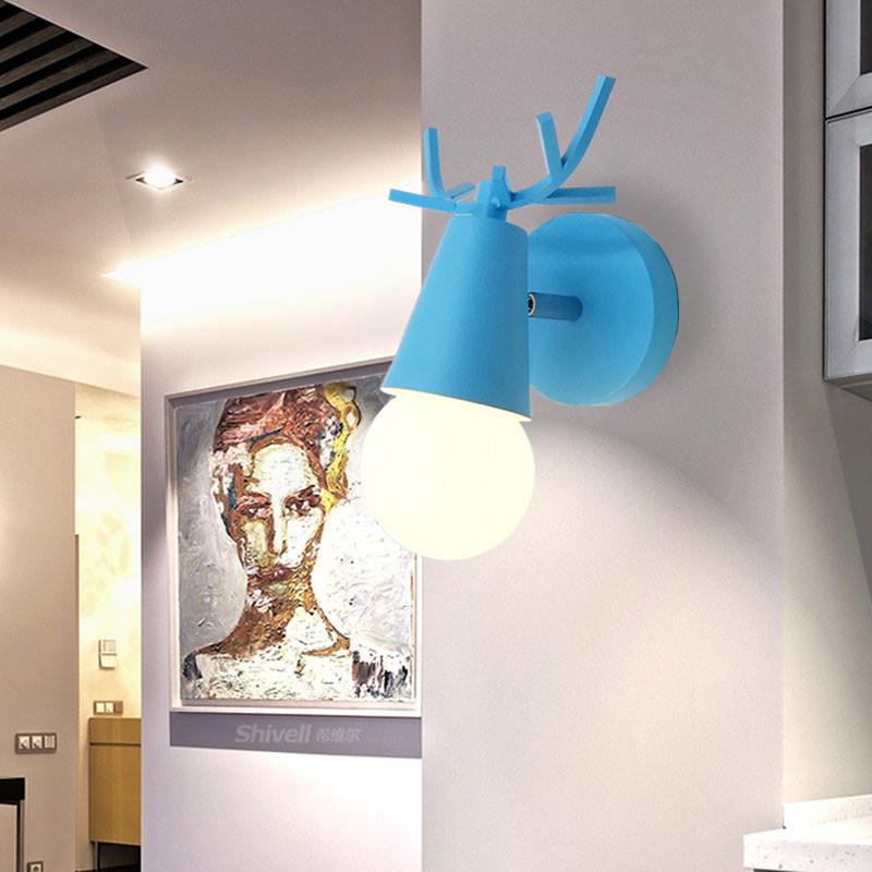 

Modern Novelty Colorful Wall Lamp LED Wood Metal Nordic Indoor Lighting Sitting Room Corridor Shop Light Fixture AC110-265V