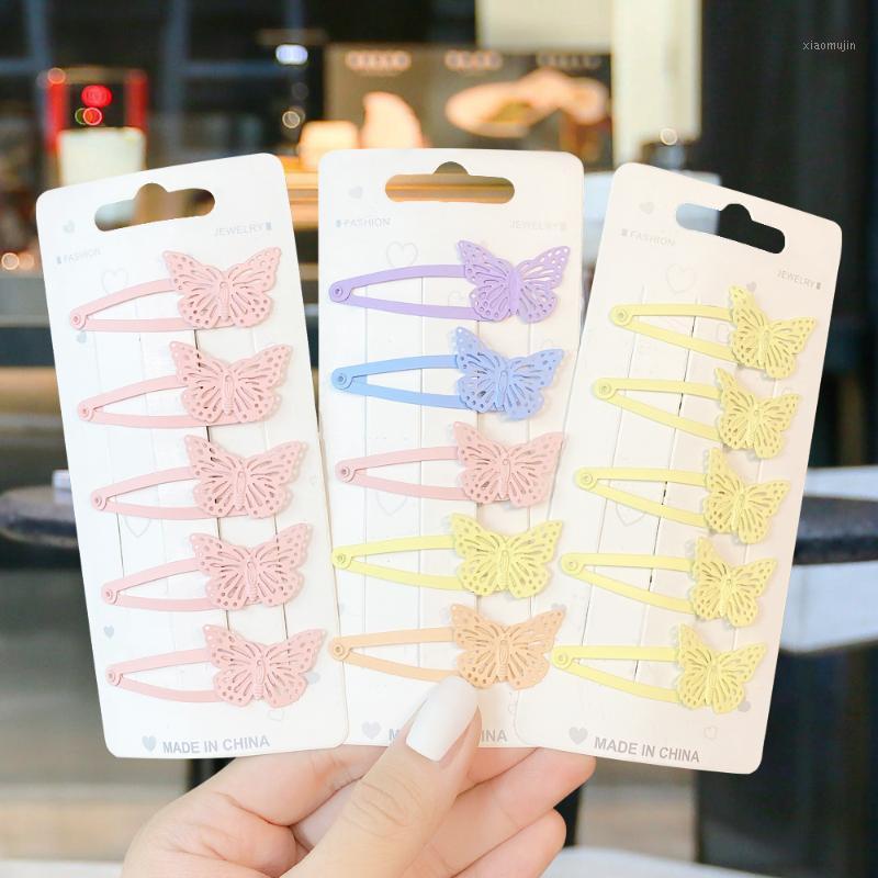 

5PCS/Set New Girls Cute Colorful Butterfly Waterdrop Shape Hairpins Sweet Headband Hair Clip Barrettes Fashion Hair Accessories1