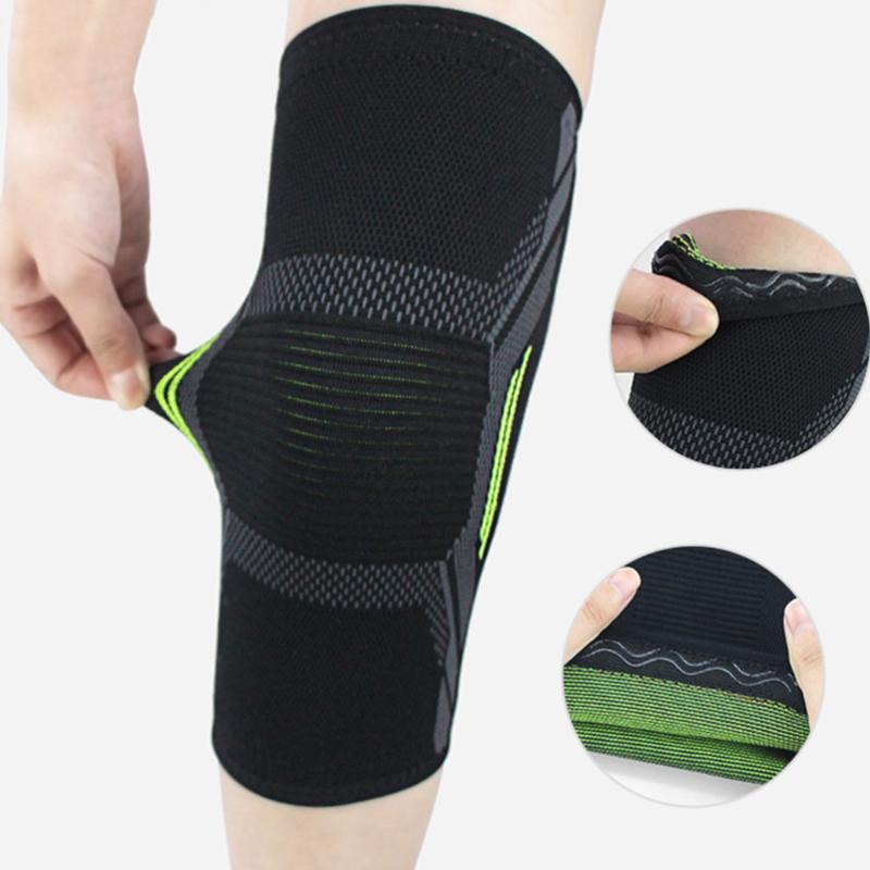 

2pcs Sports Knee Brace Protective Gear Knee Pads Elastic Breathable Protector Sport Supplies for Basketball Climbing (Black