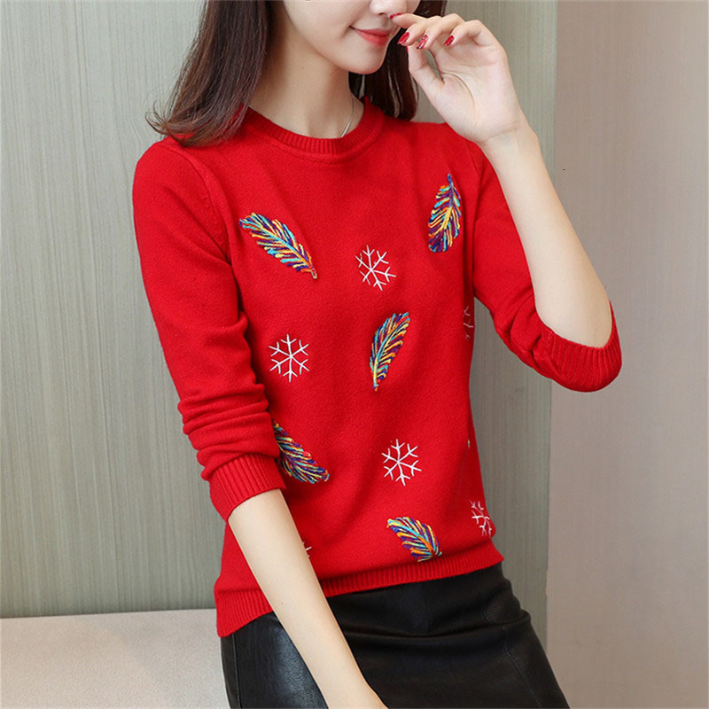 

Female and Spring Sweaters New Autumn Long Embroidered Mesh Women' Short Elegant Casual Blouses R849 Ejsj, Gray