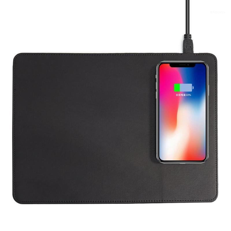 

Mobile Phone Qi Wireless Charger Charging Mouse Pad Mat PU Leather Mousepad for X / 8 Plus S8 Plus / Note 8 Stock1