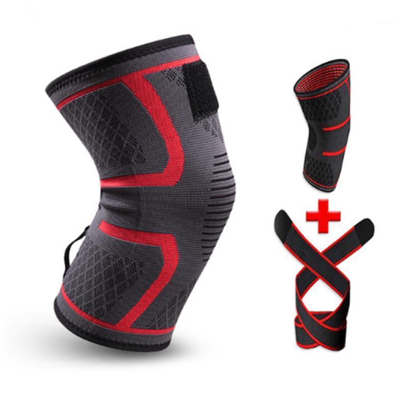 

1PC Removable Pressurized Knee Protector Outdoor Sport Badminton Running Fitness Mountaineering Nylon Knee Support Brace Unisex1, Black-unremovable