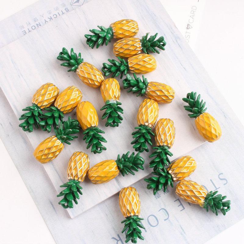 

Charms Whole Sale50PCS 9*22mm Alloy Metal Enamel 3D Pineapple Oil Drop Pendant For Jewelry Making Findings1