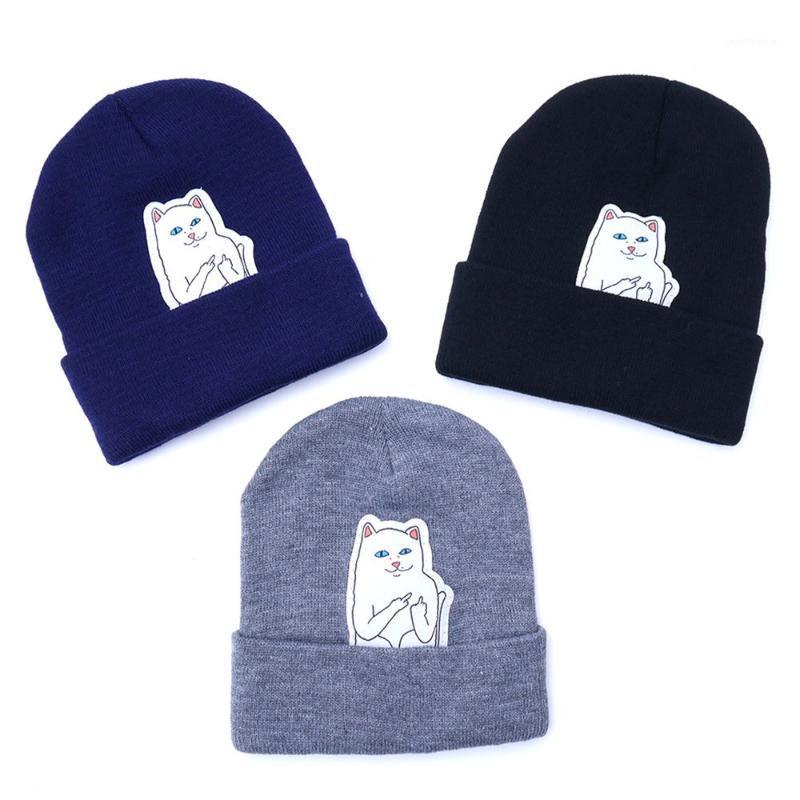 

New style Fashion beanie hat Fashion cat wool knit hats hip hop hedging men women Unisex1, Black