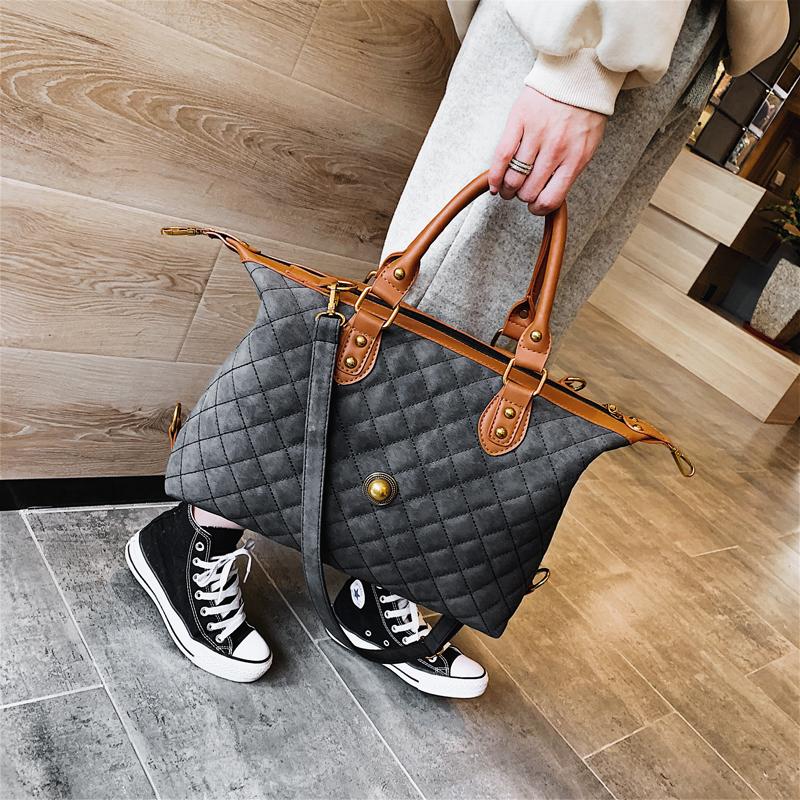 

Evening Bags 2022 Designer For Women Luxury Handbags Pure Color Nubuck Leather Large Boston Shoulder Bag Ladies Shopper Totes Bolso Lujo