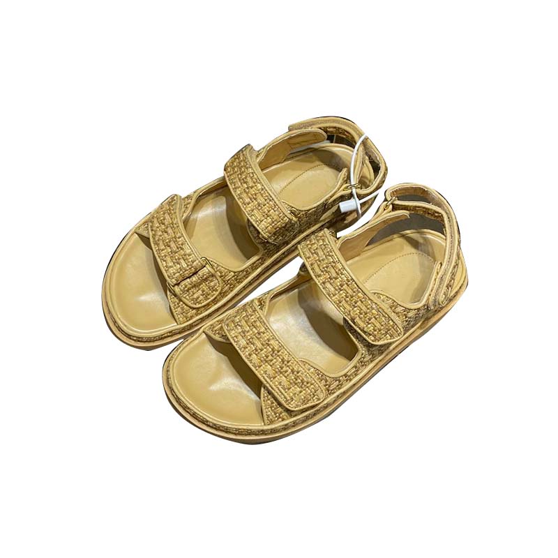 

Designer Sandals For Woman Gold Metal Espadrilles Flip Flop Slingbacks Shoes Luxurys Hight Heel Slides Platform Quilted Flap Slippers Genuine Leather Open Shoe, Box