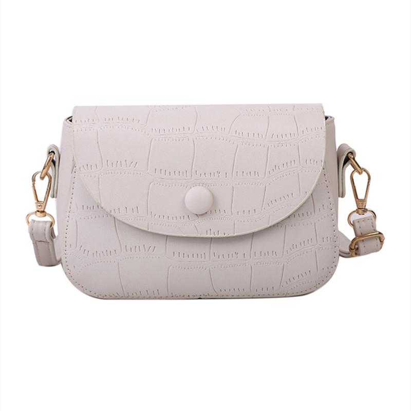 

New Fashion Plaid Women's Bag Embossed Solid Color PU Leather Women's Shoulder Bag Ladies Handbag Vintage Small Crossbody, Khaki bag
