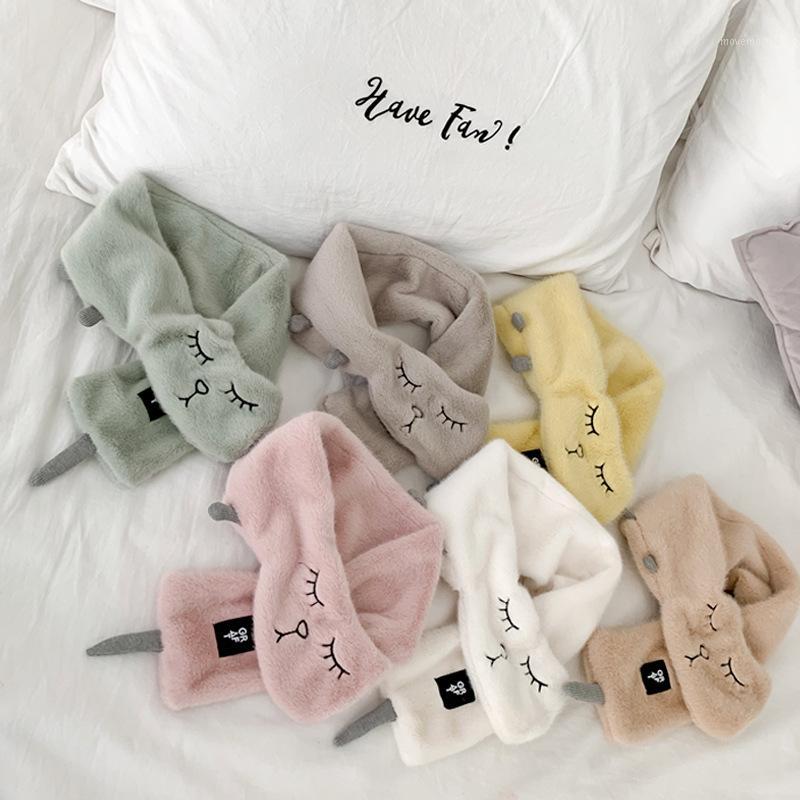 

Autumn and winter new children's scarf plush collar baby outdoor warmth scarf1