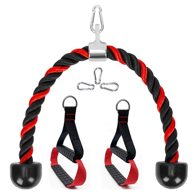 

Tricep Press Down Cable Attachment Set, Cable Machine Attachments for Gym,for Home Gym Pulldown System Accessories