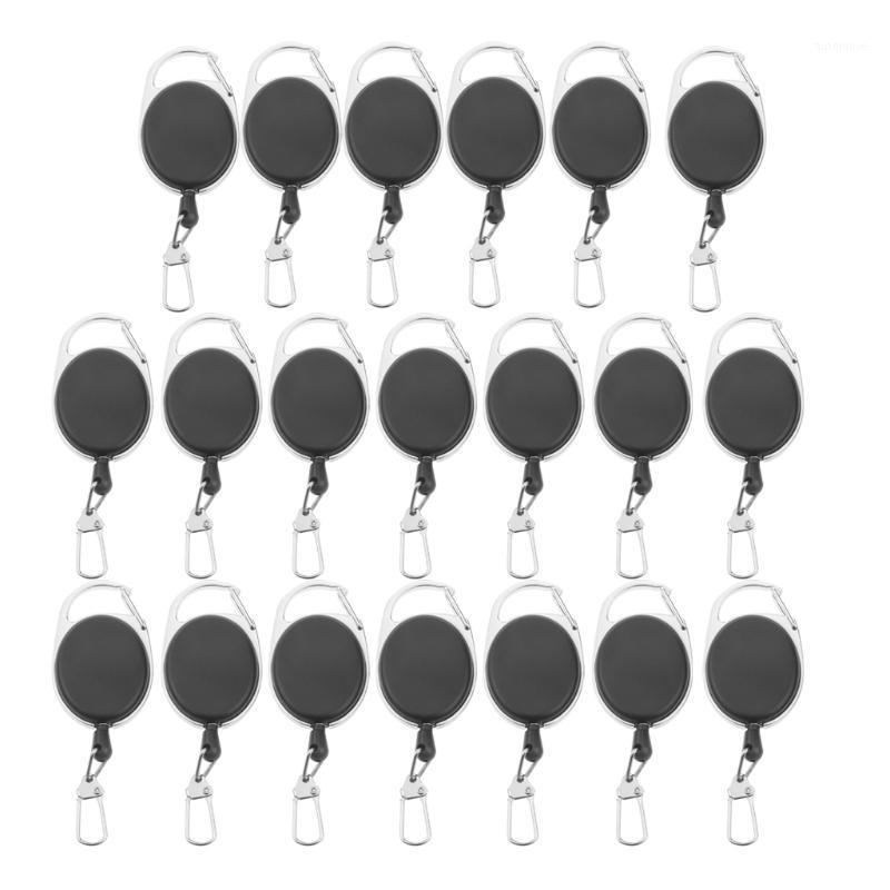 

20pcs Extendable Wire Key Ring Retractable Keyring Key Finder ID Card Holder1