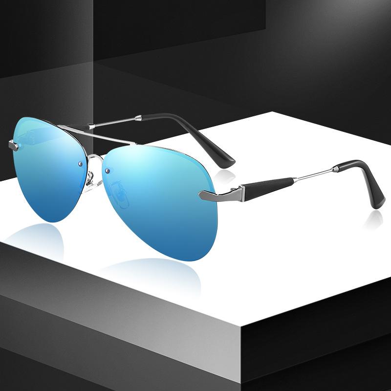 

New Rimless Cool Polarized Sunglasses Men Classic Pilot Driving Sun Glasses Males Anti-Glare UV400 Goggles For Men Women Gafas