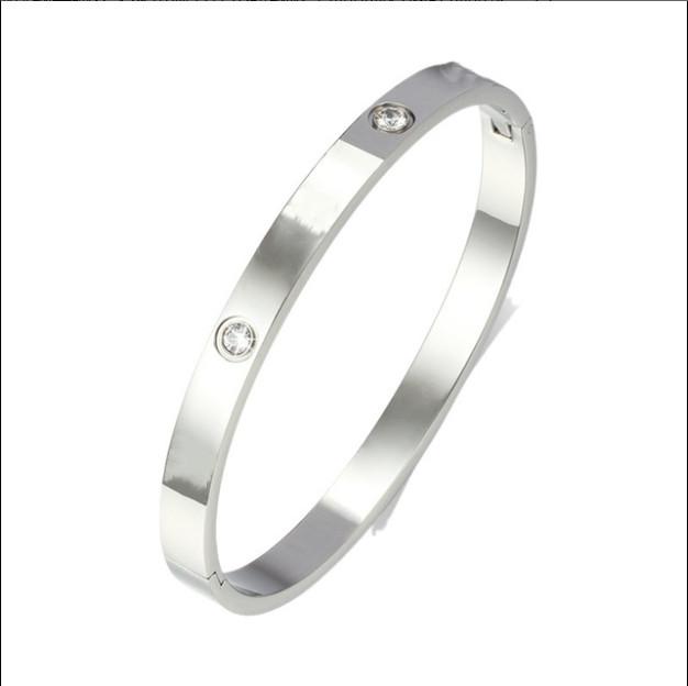 

Fashion love bracelet men women bangle book Luxury designer Jewelry silver rose gold titanium steel not screwdriver mens christmas gift hold
