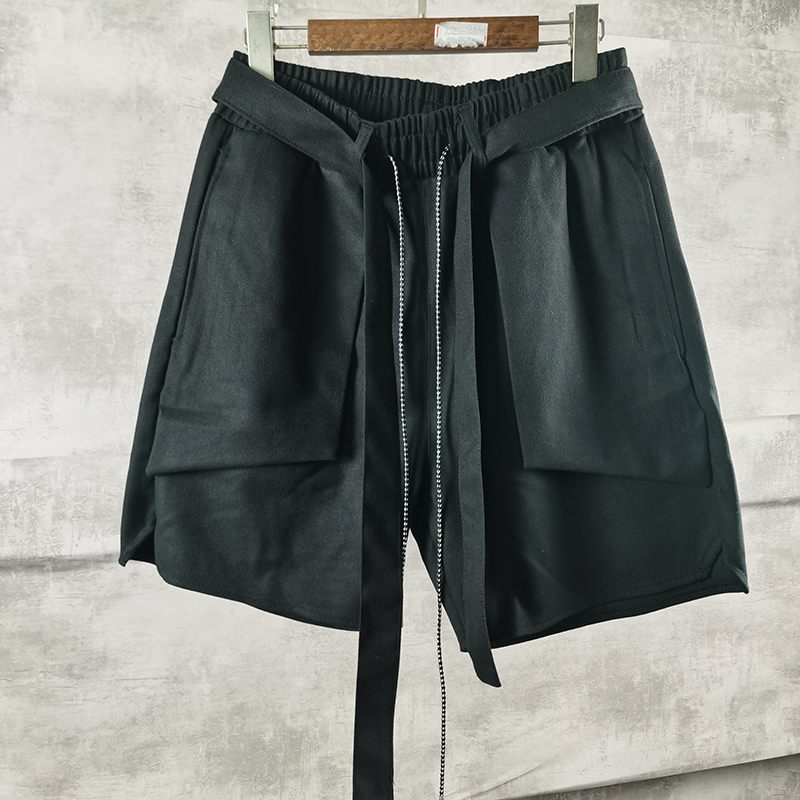 

High Street Pockets Solid Knee Pants Men and Women Oversize Summer Cargo Shorts Loose Hip Hop Five Point Pants