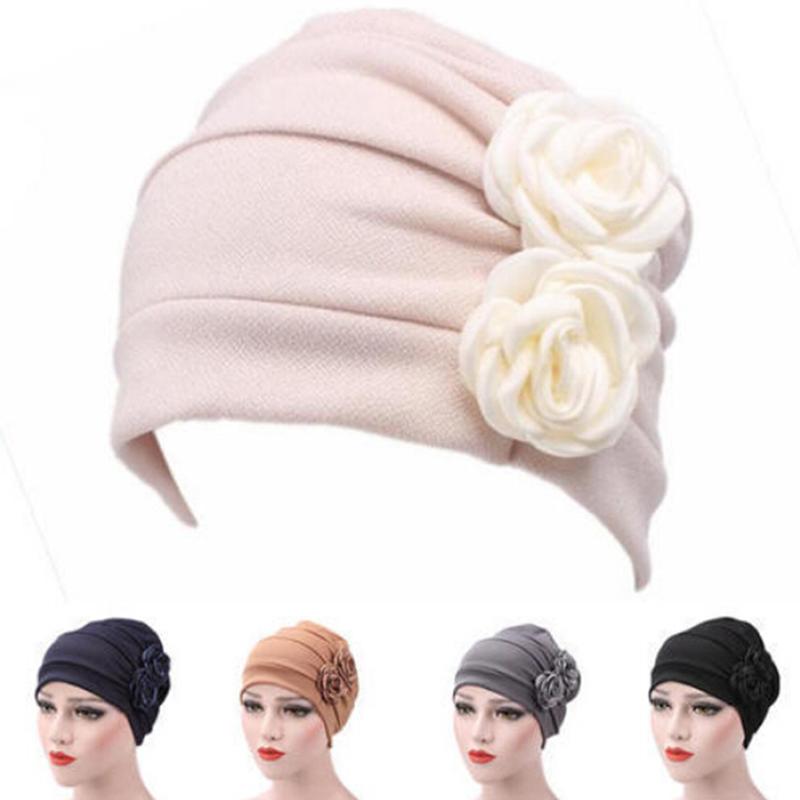

Women Hijab Turban Hat Lady Cancer Chemo Hair Loss Cap Wrap Cover Head Scarf Hot Sale, Black