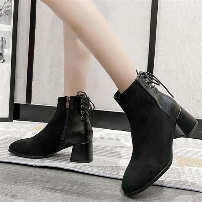 

Women's riding boots 2020 new all-match square toe high heel womens boots thick heel fashion casual women shoes platform heels1, D-2-01