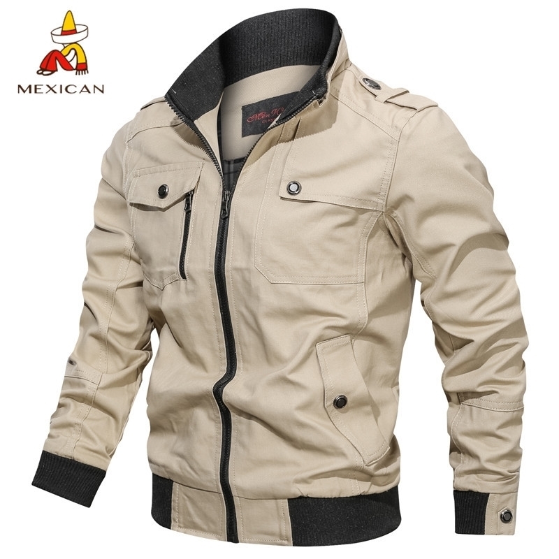 

MEXICAN Jacket Men Cotton Windbreaker Coat Men' Bomber Jackets men clothing 201104, Green