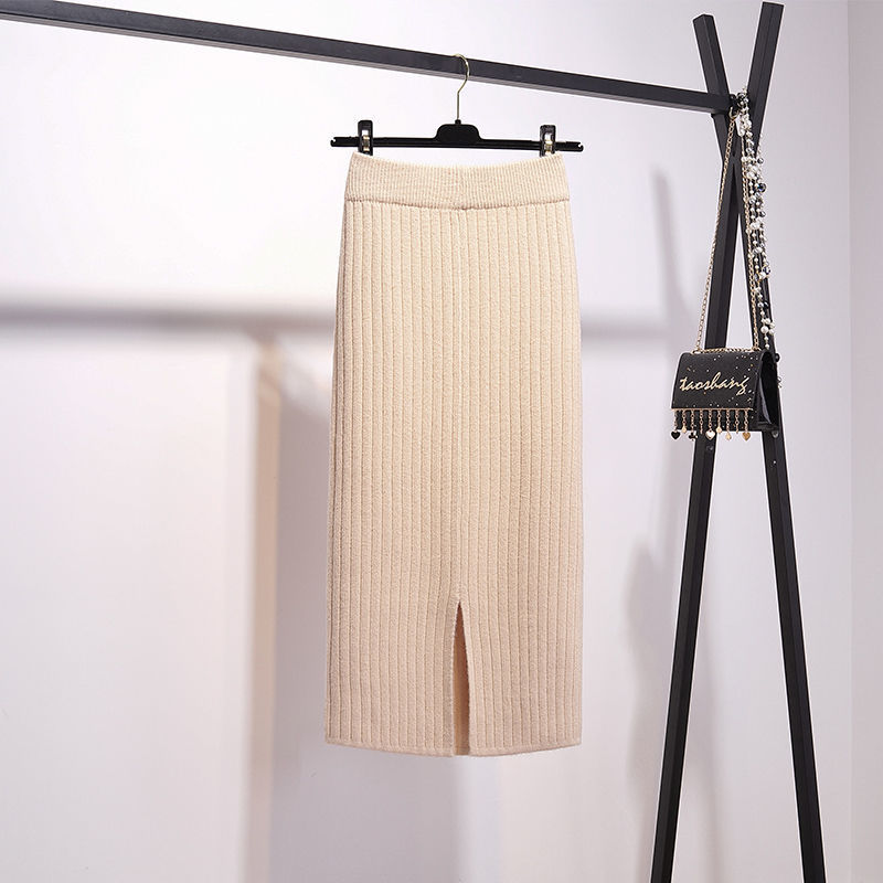 

High 2021 New female Spring mesh fashion Slippery girly midi feminine elastic pencil skirt y335 0BFO, Heise mid long.