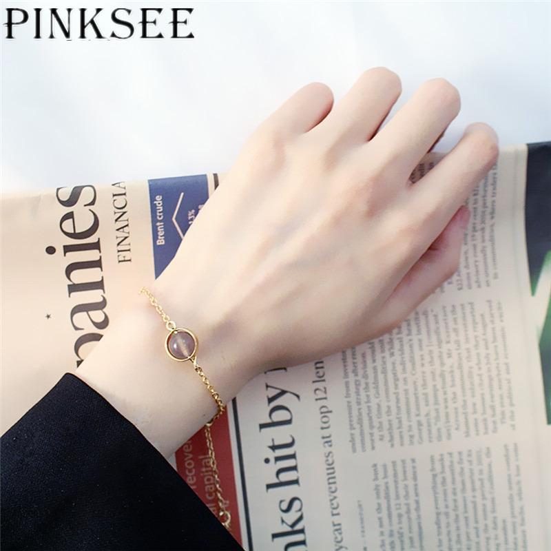 

Pinksee Exquisite Natural Stone Water Transfer Beads Bracelet for Women Temperament Accessories Trendy Jewelry Birthday Gifts1
