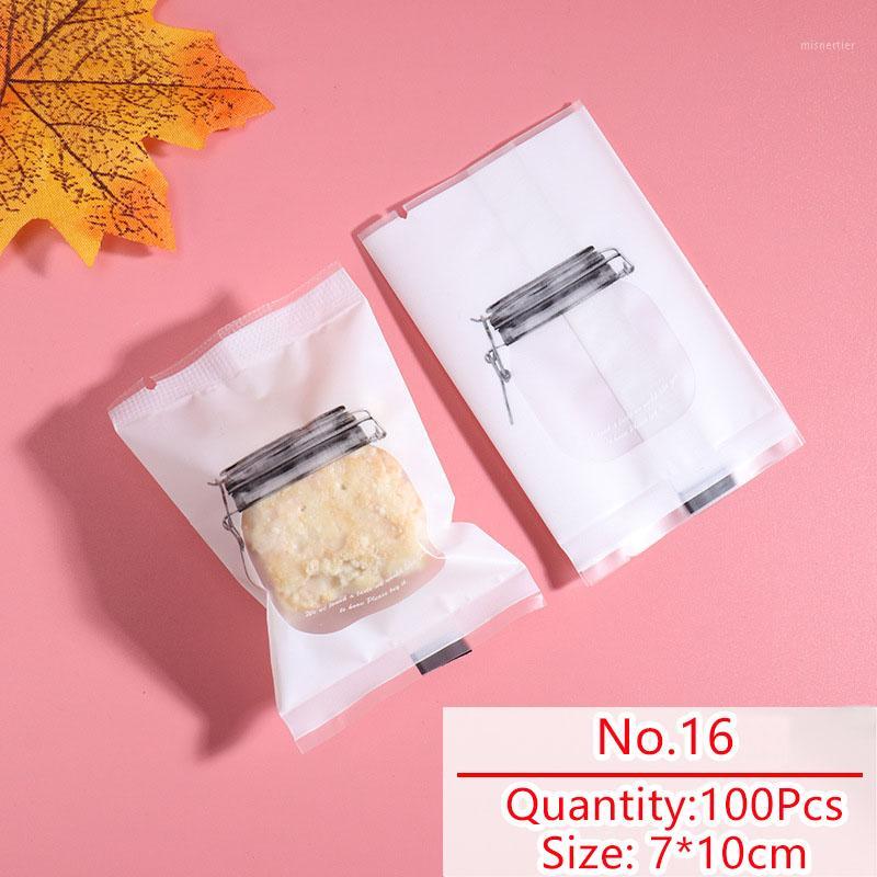 

100pcs/lot Candy Bag Cookies Pack Transparent Glass Bottle Pattern Candy Wrapper Homemade Nougat Party Sack Packing Bags1