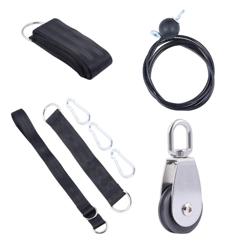 

1 Set Sports Tool Strength Arm Forearm Rope Cable Pulley System Equipment