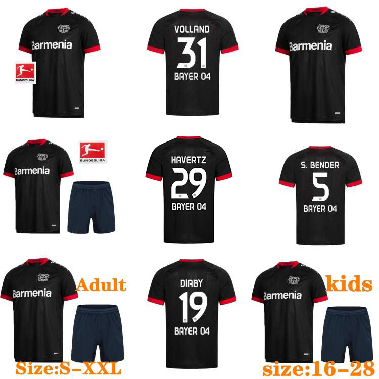 

bayer 04 leverkusen thai football shirt havertz 20 21 holland leverkusen alario 2020 2021 football shirt bailey diaby men's + children&, Black;yellow