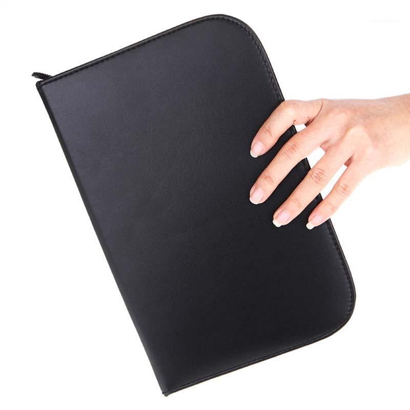 

Portable 29 Pockets PU Leather Zipper Holder Case Men Women Travel Make Up Brush Cosmetics Organizer Makeup Brushes Bag FA$11, Black