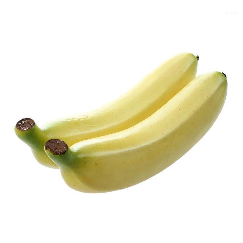 

Two Large Artificial Bananas Decorative Fruit1, Yellow