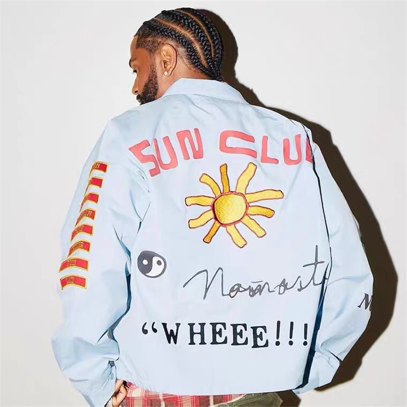 

2021ss Jacket Men Women 1 Best Quality Embroidered Coat Jackets, Black;brown