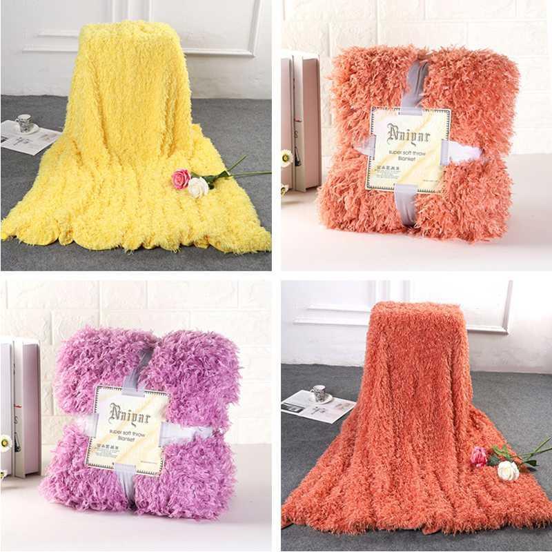 

2020 New Super Soft Shaggy Decorative Background Blanket Long Shaggy Fuzzy Elegant Cozy With Fluffy Bed Sofa Bedspread Sheet1
