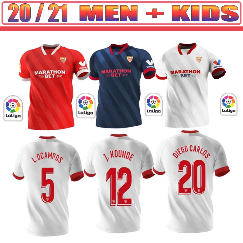 

Top thai 2020 2021 Sevilla EVER BANEGA Seville fc Soccer Jersey 20 21 Rakitic J.NAVAS NOLITO DE JONG football uniform Rodríguez men kids kit