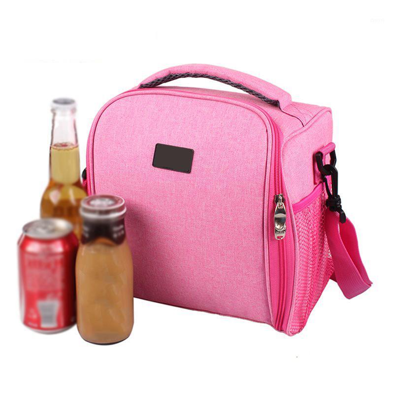 

Lunch Bag Portable Zipper Insulation Picnic Package Waterproof Oxford Fresh-keeping Convenient Lunch Handbag Bento Bags1, Black